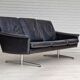1970s, Danish design by Georg Thams for Vejen Møbelfabrik, 3 seater sofa, leather.