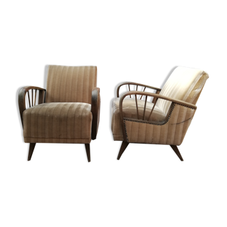 Pair of Art Deco armchairs
