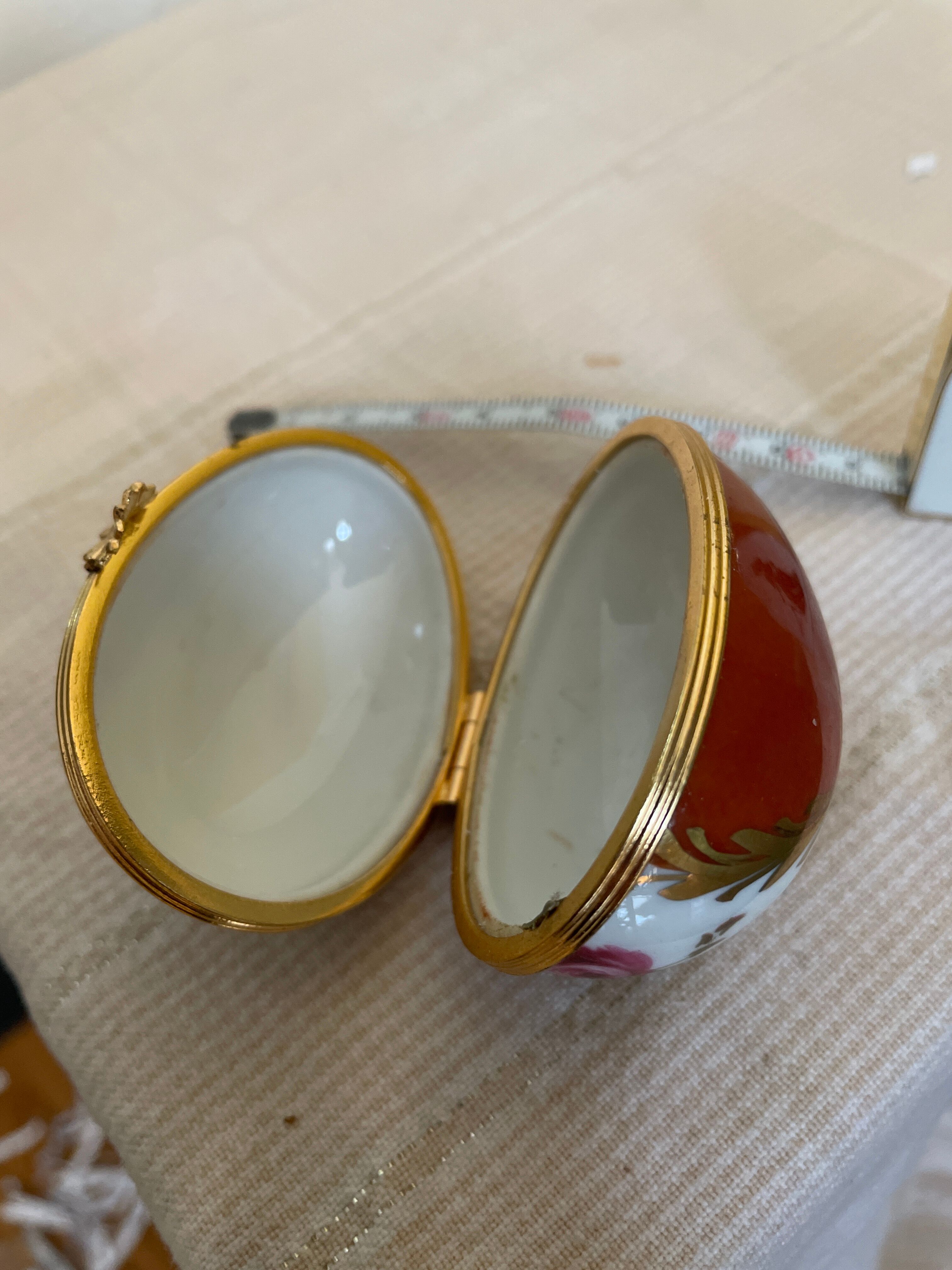 Boite a pilule en porcelaine de limoges d'occasion