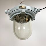 Grey industrial explosion proof lamp, 1970s