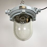 Lampe industrielle grise antidéflagrante, années 1970