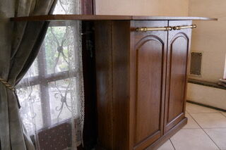 Furniture bar bar solid oak brass handles