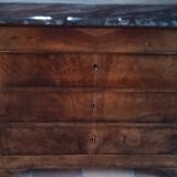 Convenient Louis Philippe plateau with marble
