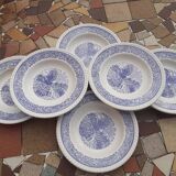 Service de 6 assiettes creuses anciennes de style anglais