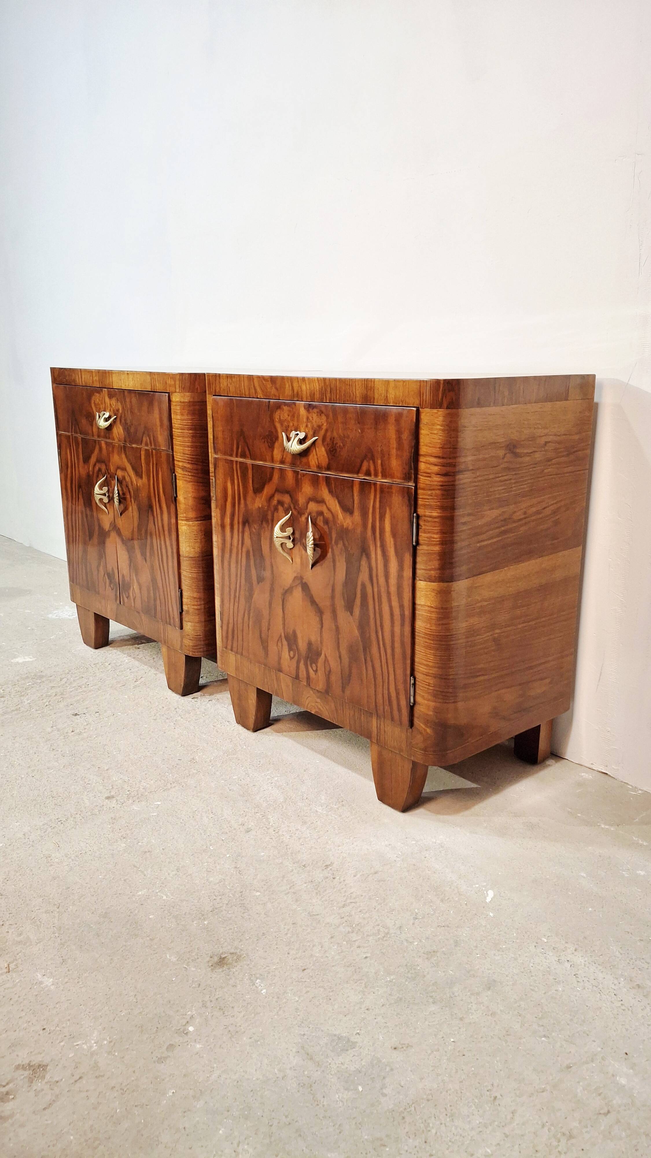 50s Italian Art Deco Nightstands