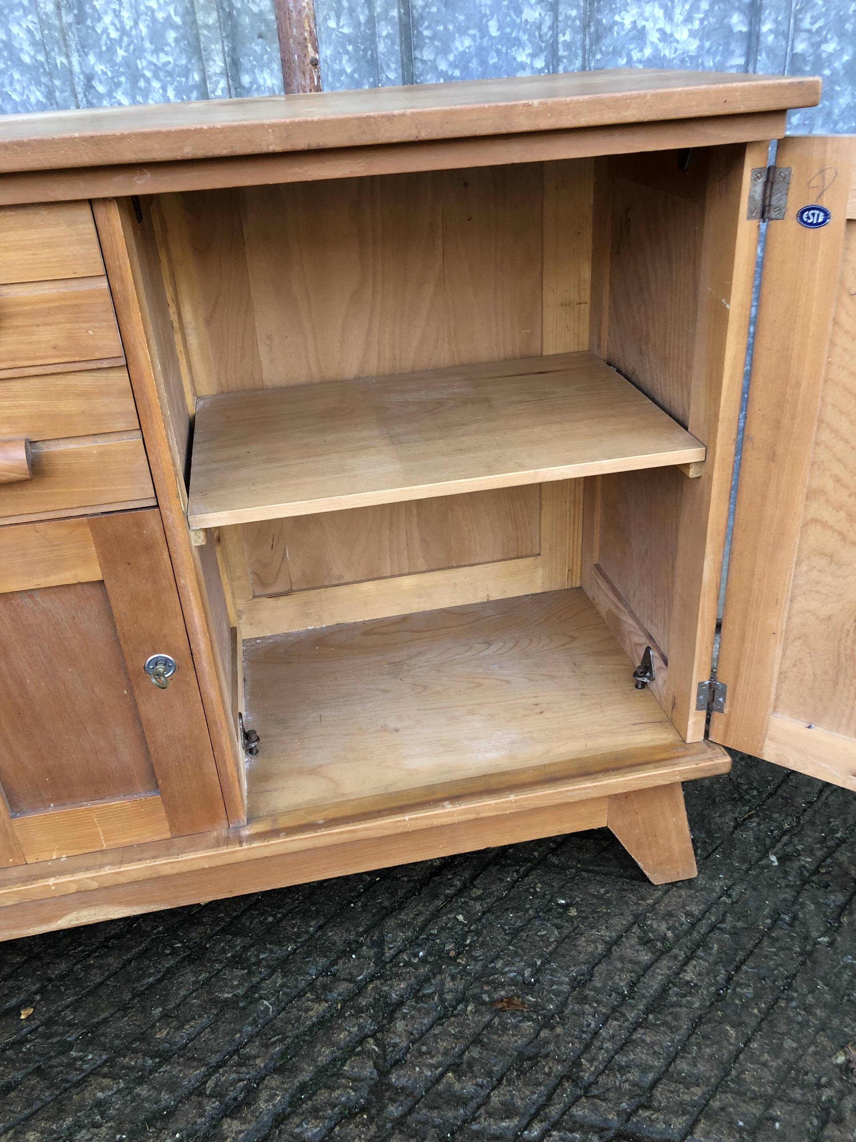 Buffet René Gabriel en hêtre et cp hêtre d’époque reconstruction