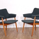 Pair of Scandinavian armchairs by Erik Worts 1960