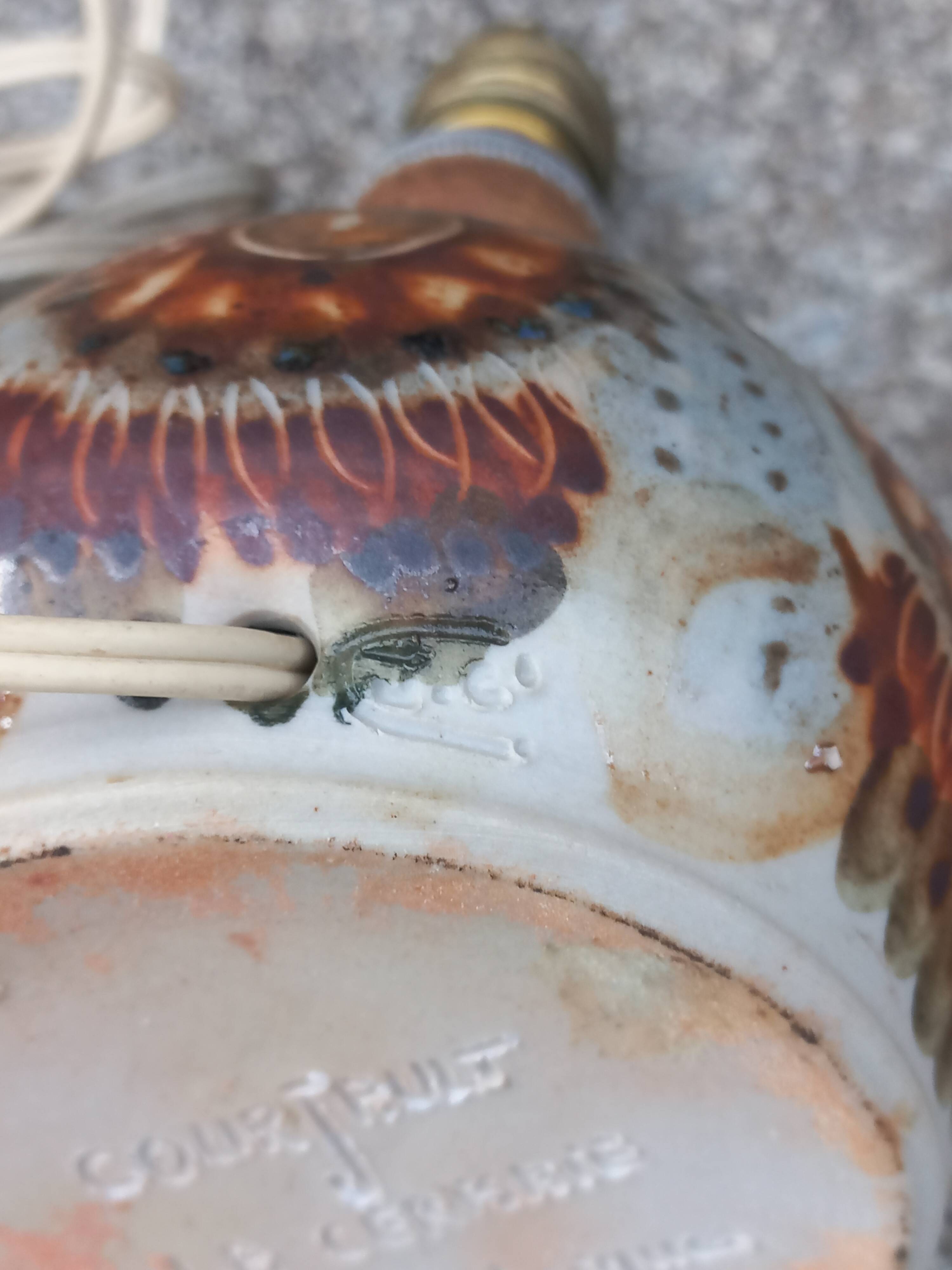 Set of 2 stoneware lamps by Jean Claude Courjault La Cerisaie.