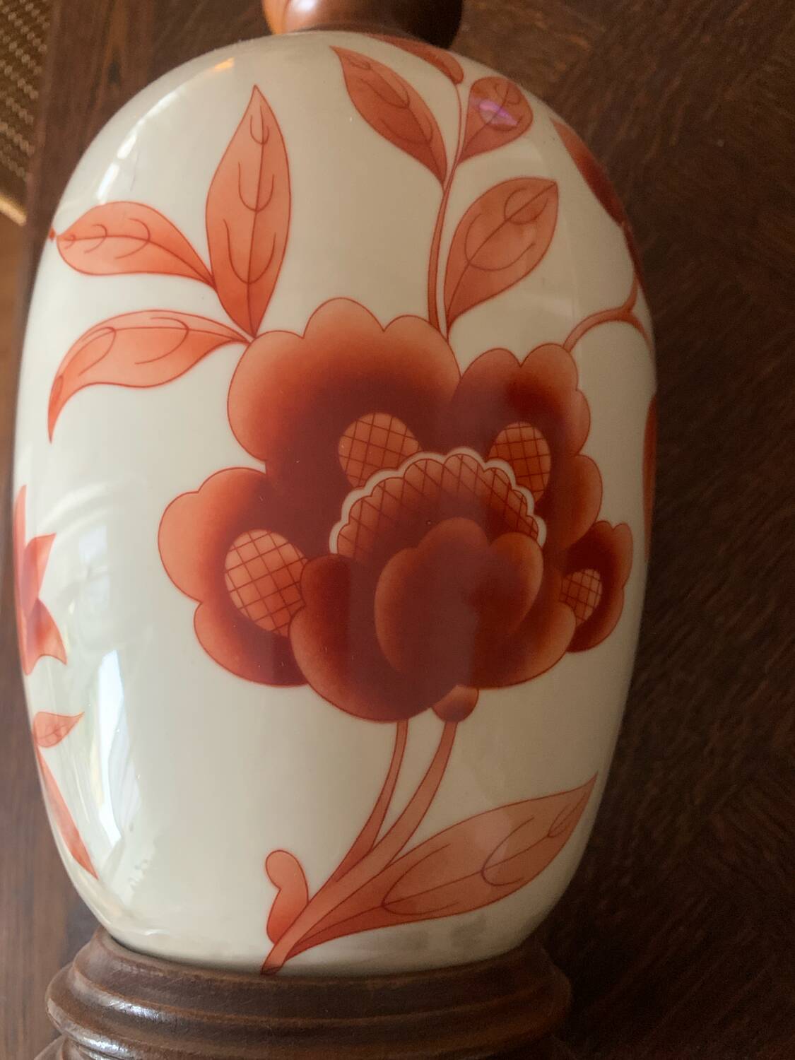 Floral decor lamp base