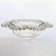 Glass salad bowl with beaded rim, 1900, Art Deco glass salad bowl in the shape of a flower