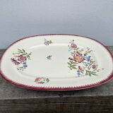Strasbourg ironstone serving dish with Sarreguemines flowers