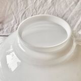 Art Deco saucer globe in white opaline