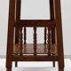 Pair of 20th century rustic wooden side tables with ceramic tile top