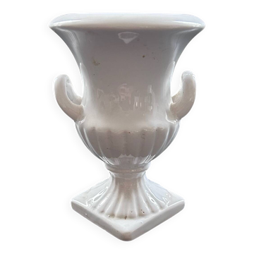 Vase blanc stylé Médicis