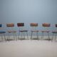 Set of 6 mid-century chrome dining chairs, Czechoslovakia, 1960s