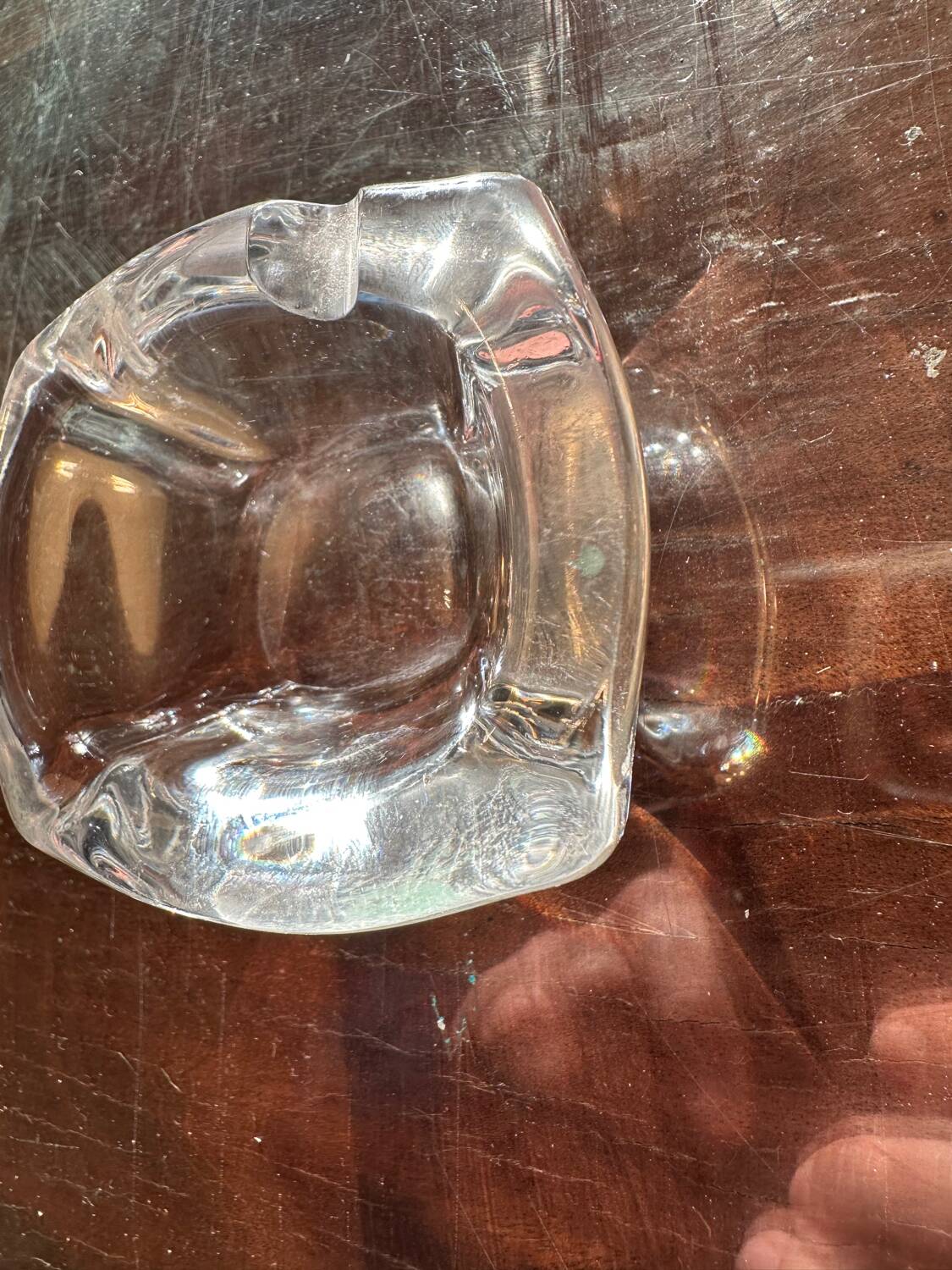 Small crystal ashtray Daum France - art-deco