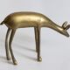 Cerf et biche en laiton vintage