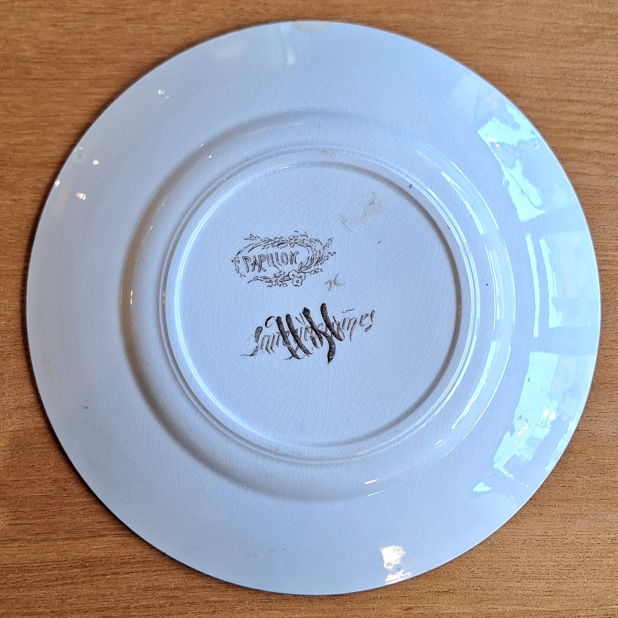 Plate Sarreguemines Butterfly decoration