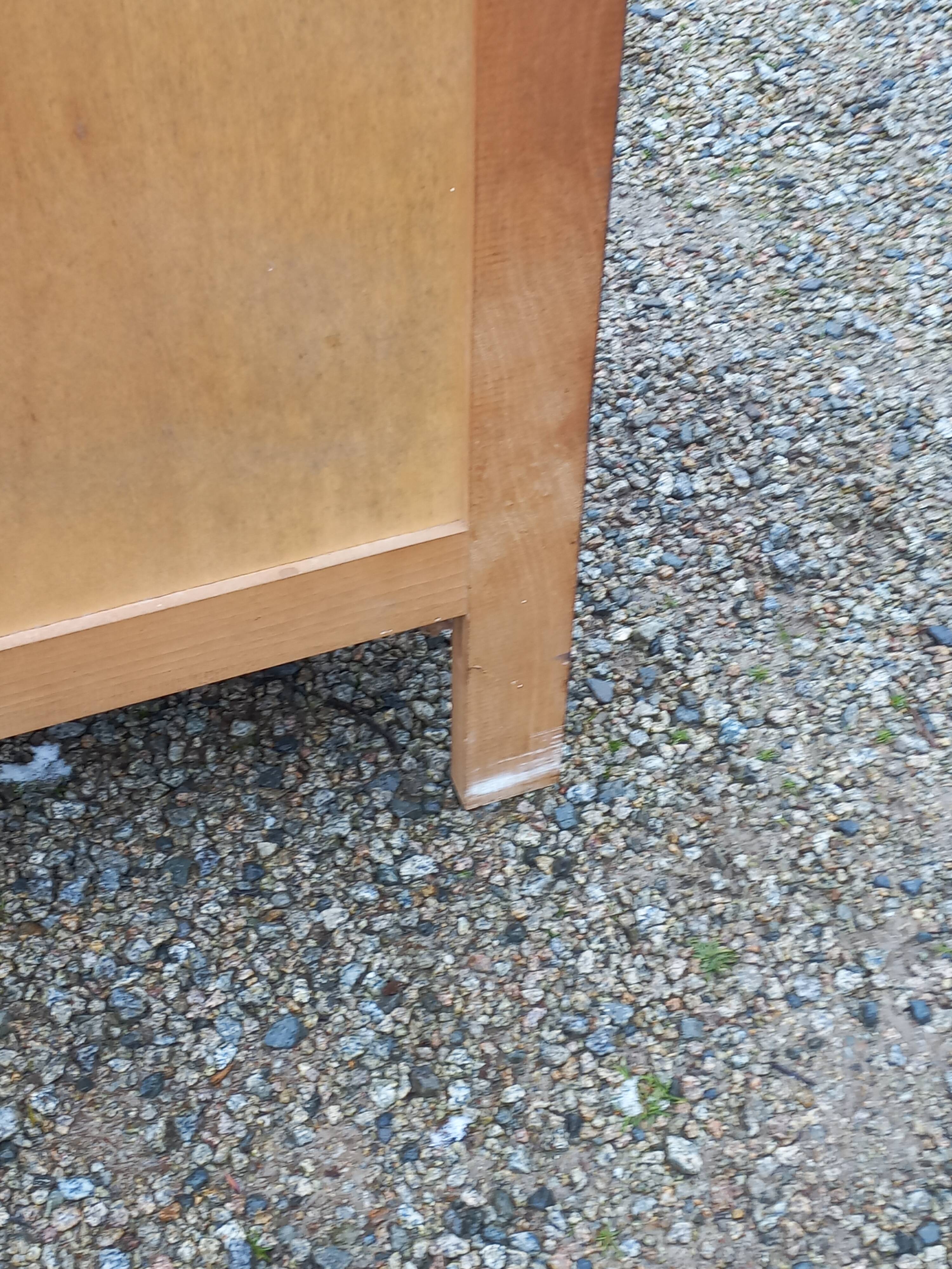 Vintage chest of drawers from the 50s in solid oak legs compass 4 drawers