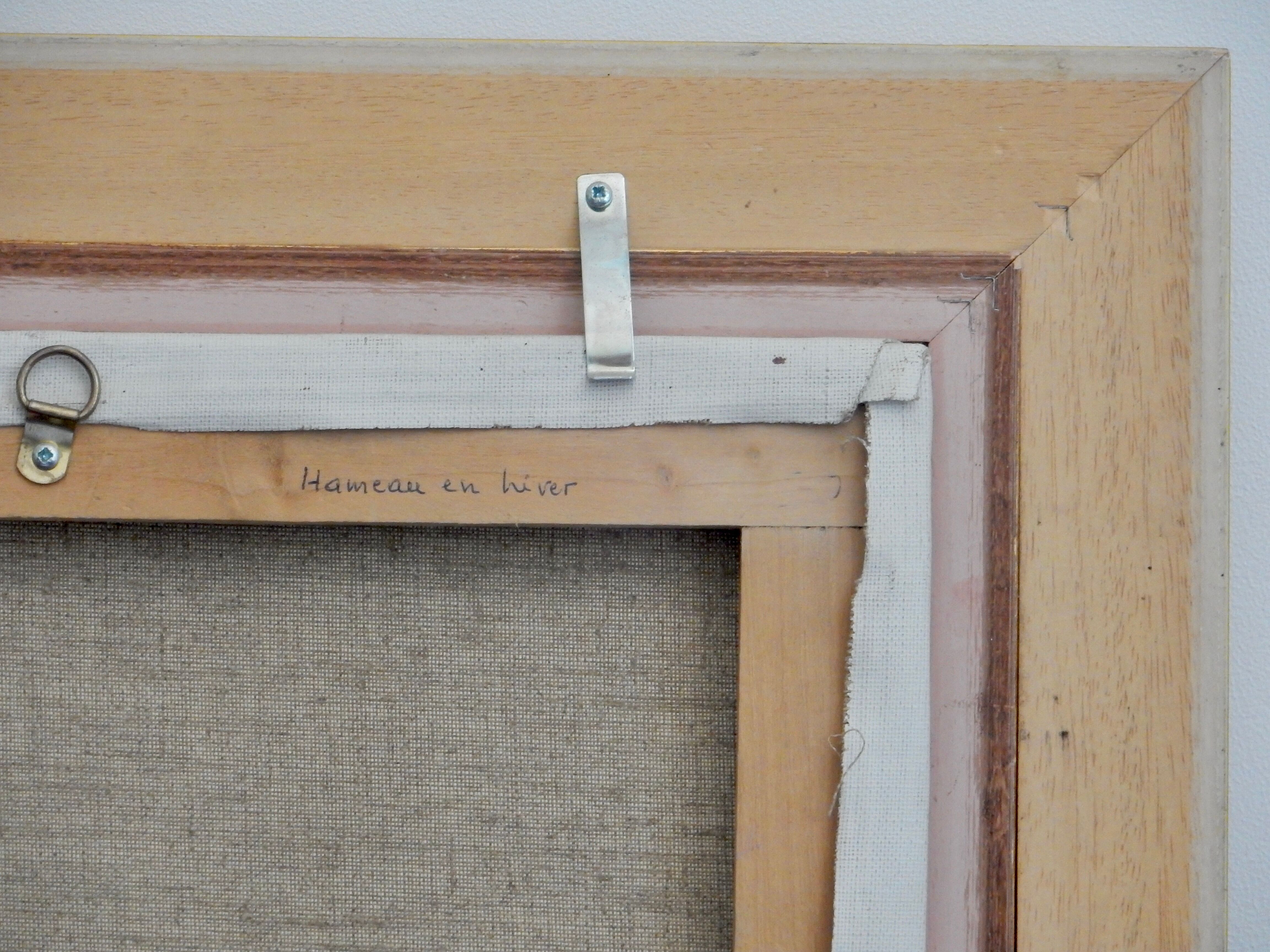 Painting hamlet in winter