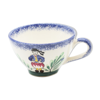 Hand-painted Quimper cup