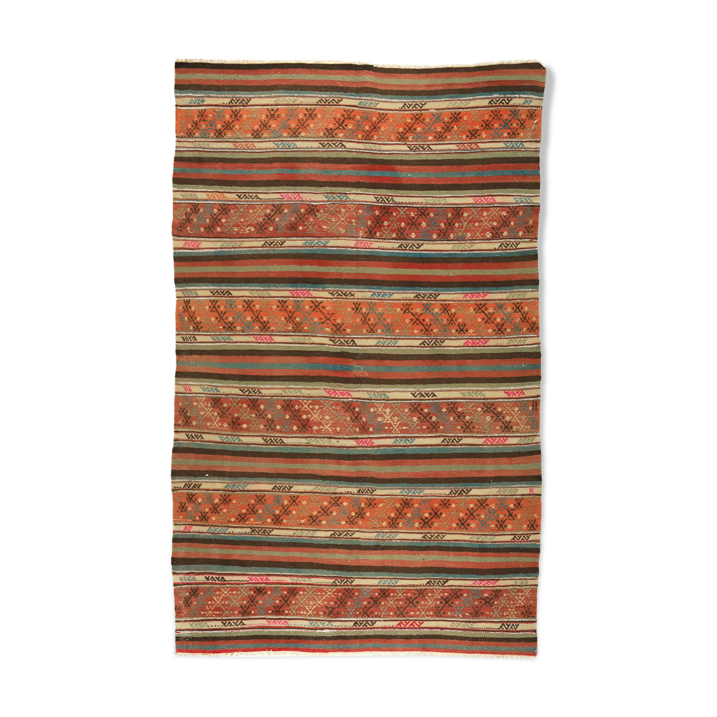 Anatolian handmade kilim rug 258 cm x 167 cm