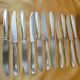 12 art deco knives handle silver metal apollonox