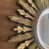 70'S golden resin sun mirror