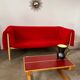 3-seater sofa Ligne Roset Ruché design Inga Sempé red alcantara