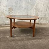 Mid-Century Retro Round Coffee Table by Schreiber 1960