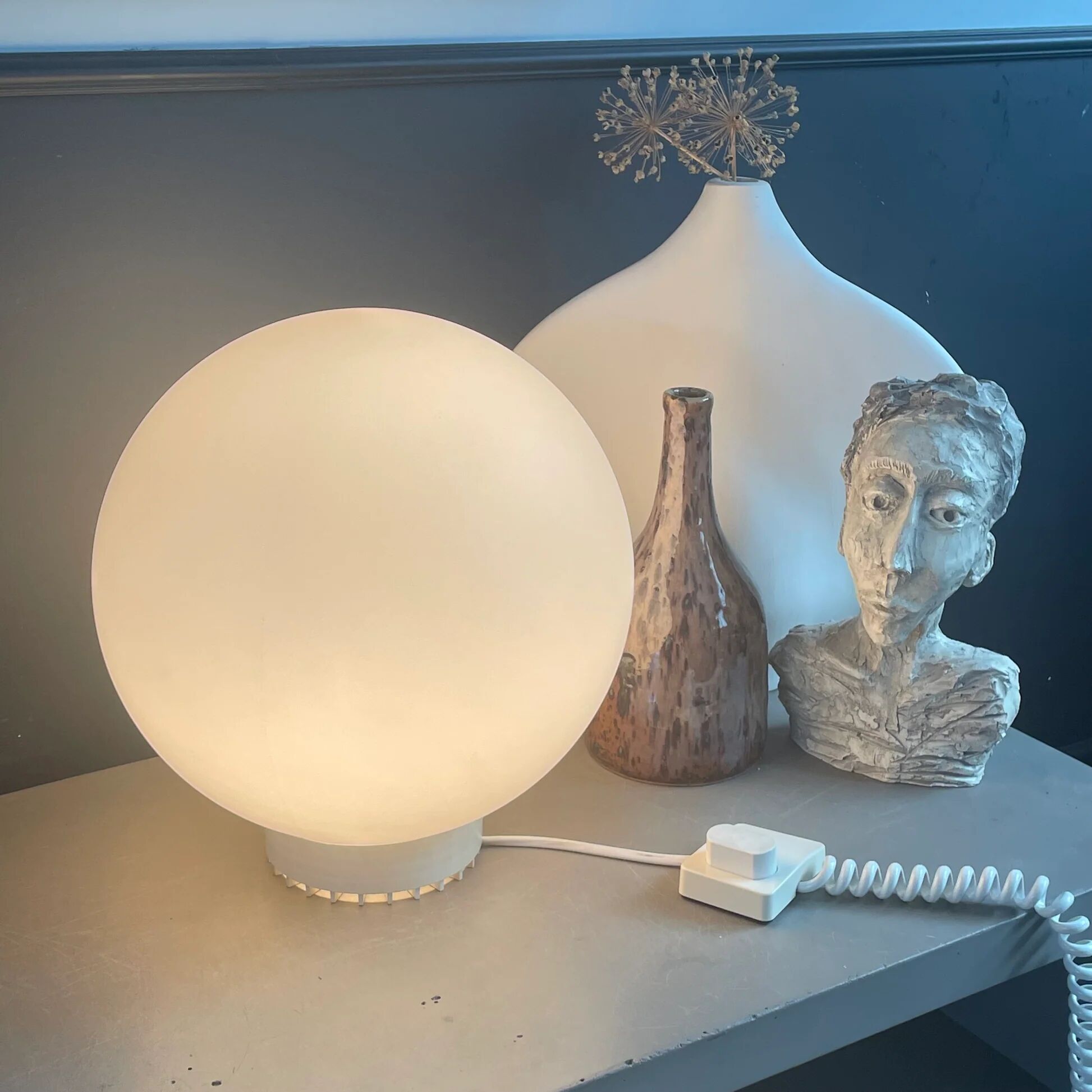 Lampe boule à poser vintage