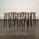 Tabouret de bar en bois et métal