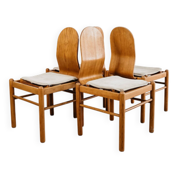 JYSK Ensemble de 4 chaises de salle à manger design mid-century scandinave des années 70