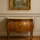 Curved chest of drawers in Louis XV / Napoleon III style