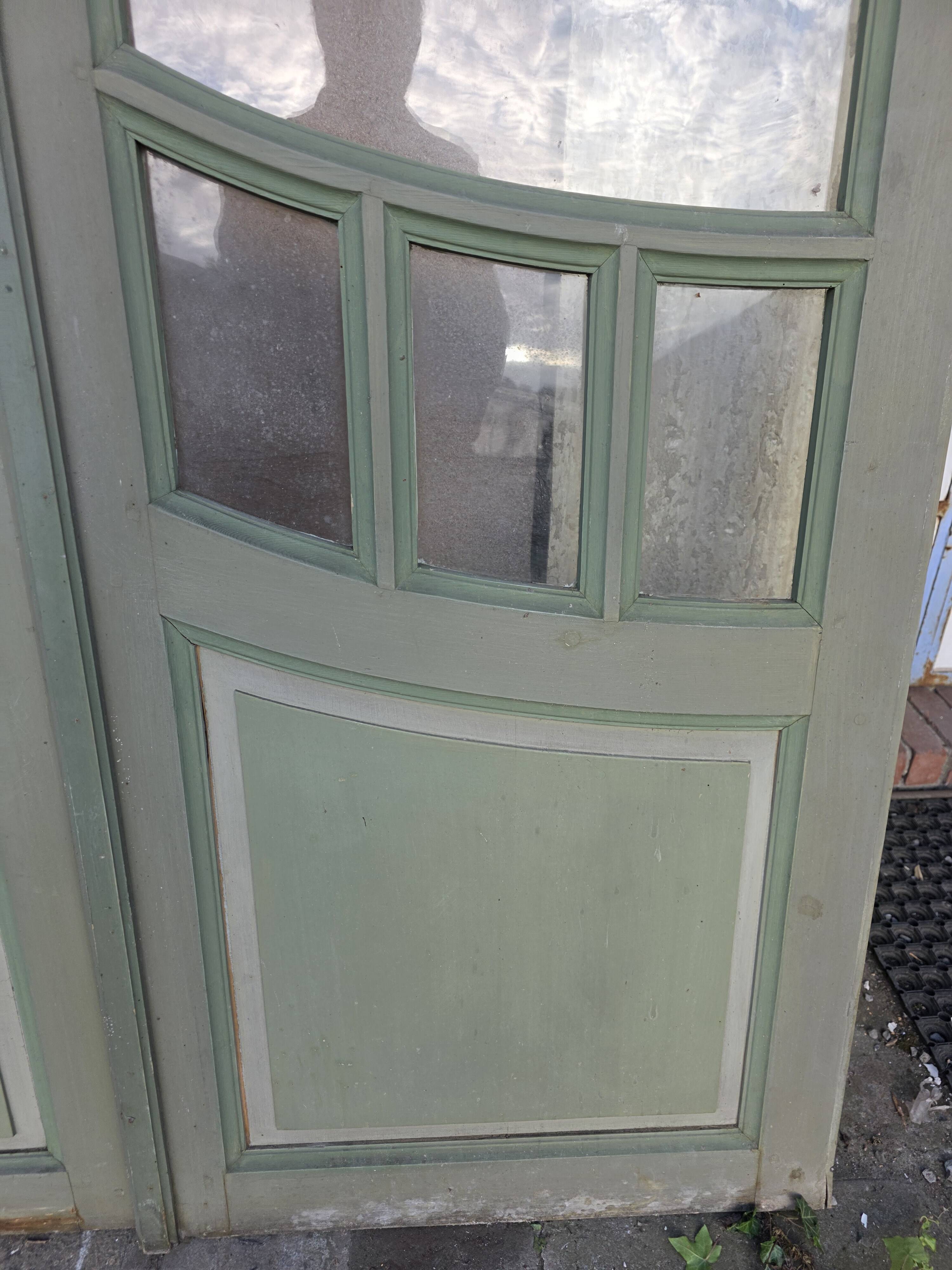 4 Art Nouveau partition doors + transom