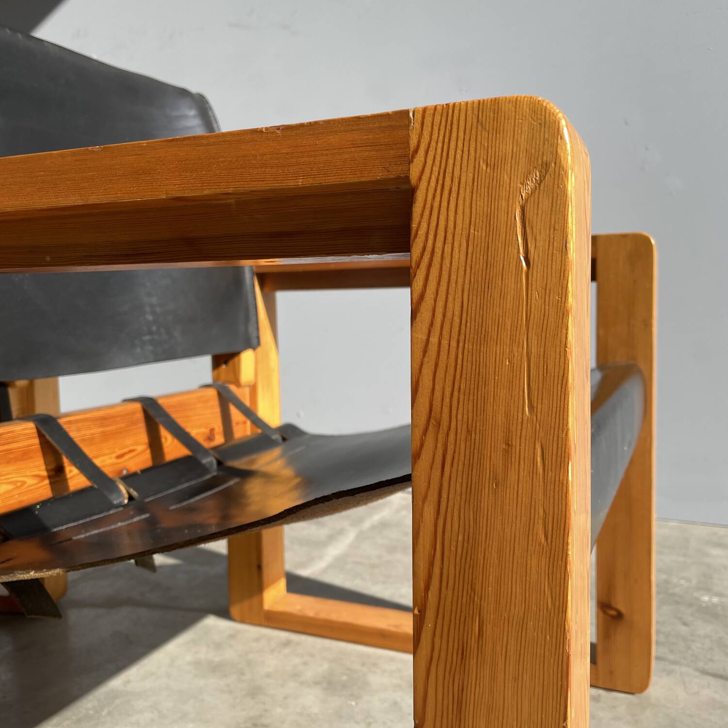 Pair of Scandinavian safari armchairs, 1970s