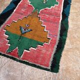 Unique Moroccan rug - Vintage Art Deco rug - Boucharouit rug