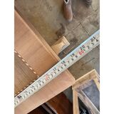 Italian Natural Consolle in Walnut Feather Wood and Maple and Walnut Inlays