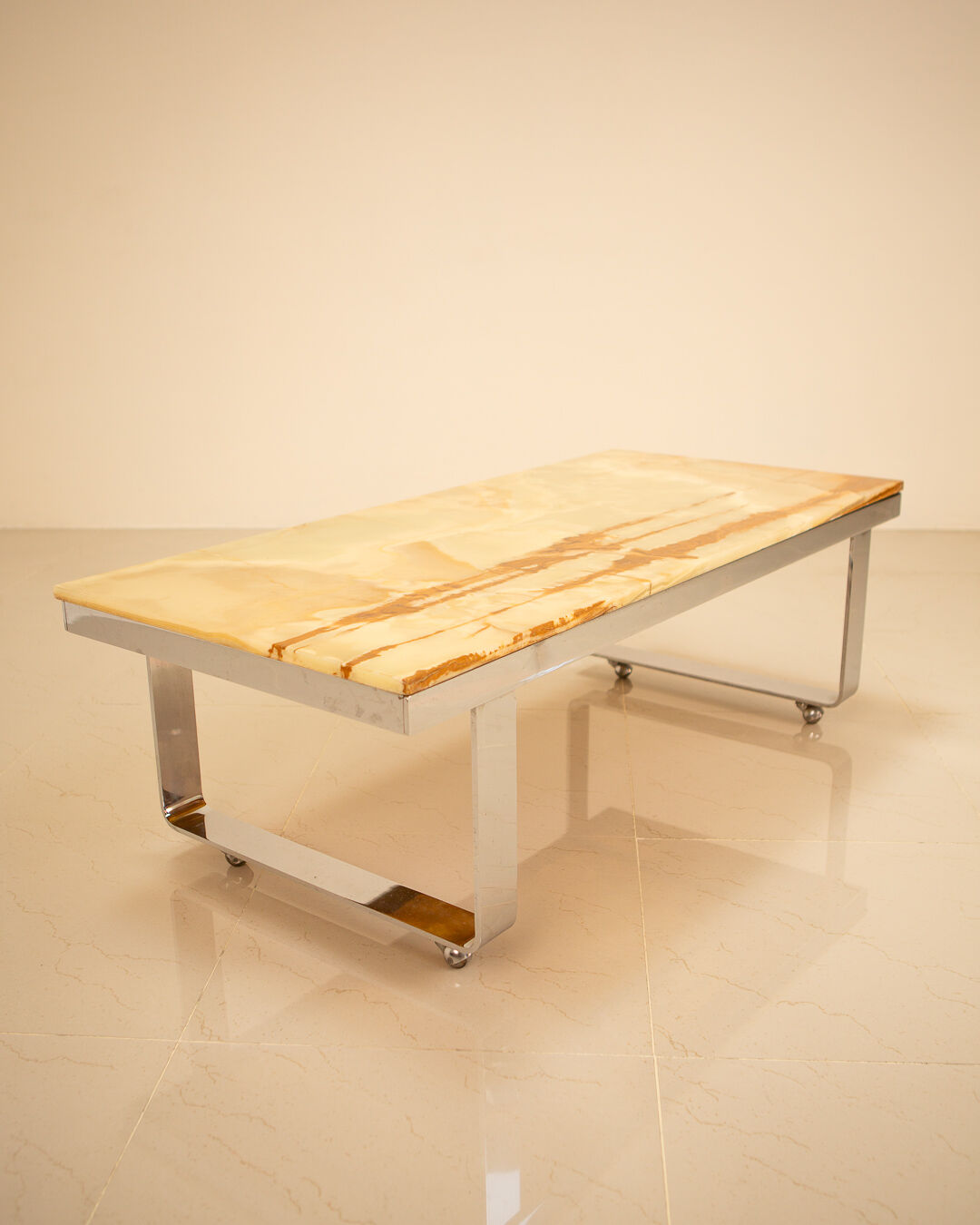 Onyx coffee table 70's marble