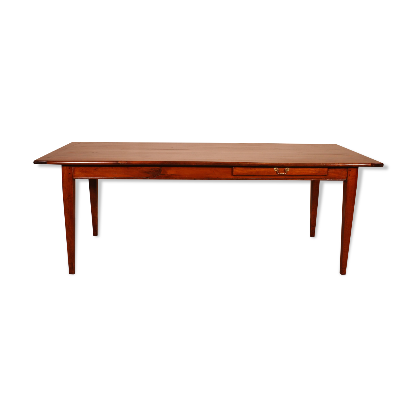 19th Century Refectorial Table in Cherry Wood with a width of 92cm