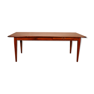 19th Century Refectorial Table in Cherry Wood with a width of 92cm