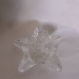 Star candle holder in glass or bubbled crystal, Biot style