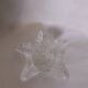 Star candle holder in glass or bubbled crystal, Biot style