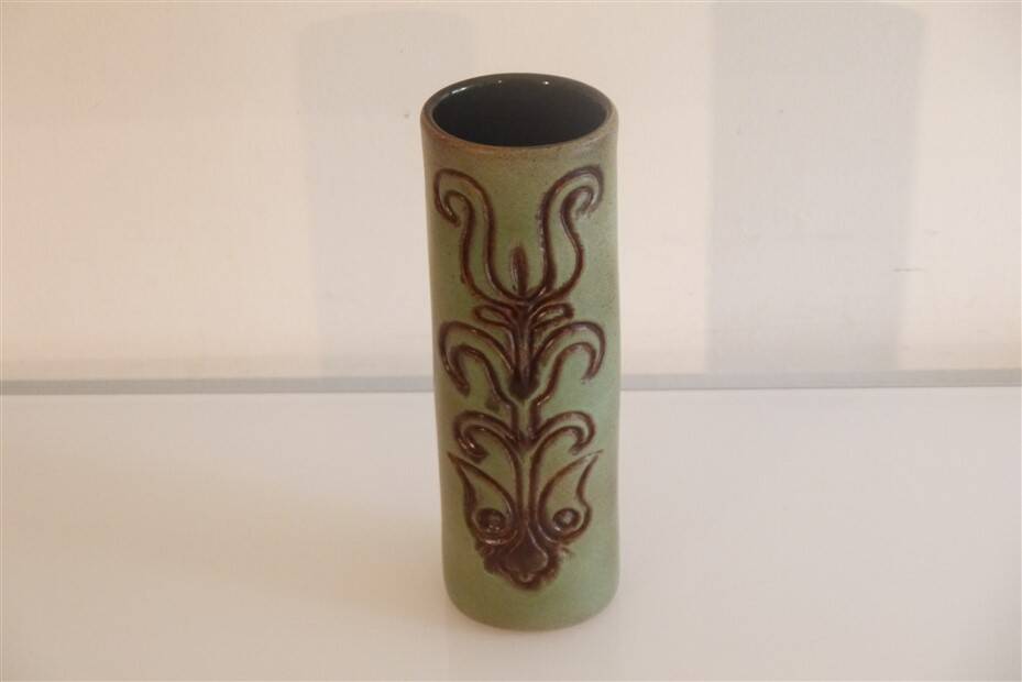 Ceramic roller vase by Jean Varoqueux, 1960