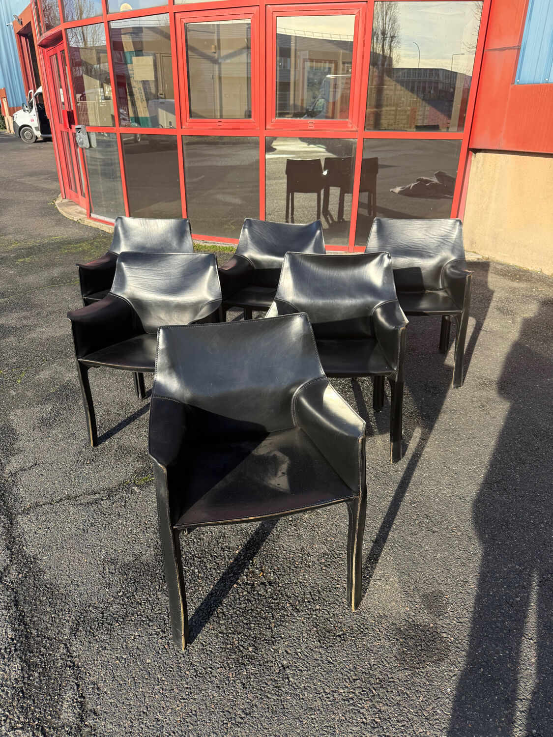 Cassina CAB 413 black armchair