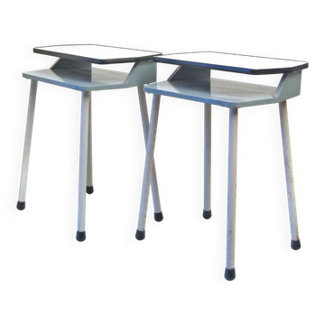 Two retro sixties bedside cabinets Wim Rietveld style