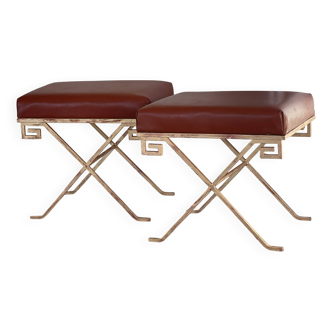 Pair of X-shaped stools