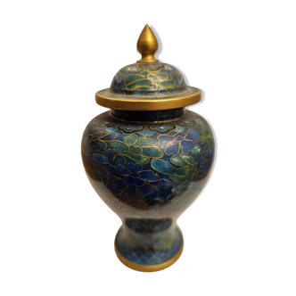 Vase in cloisonné enamel and bronze