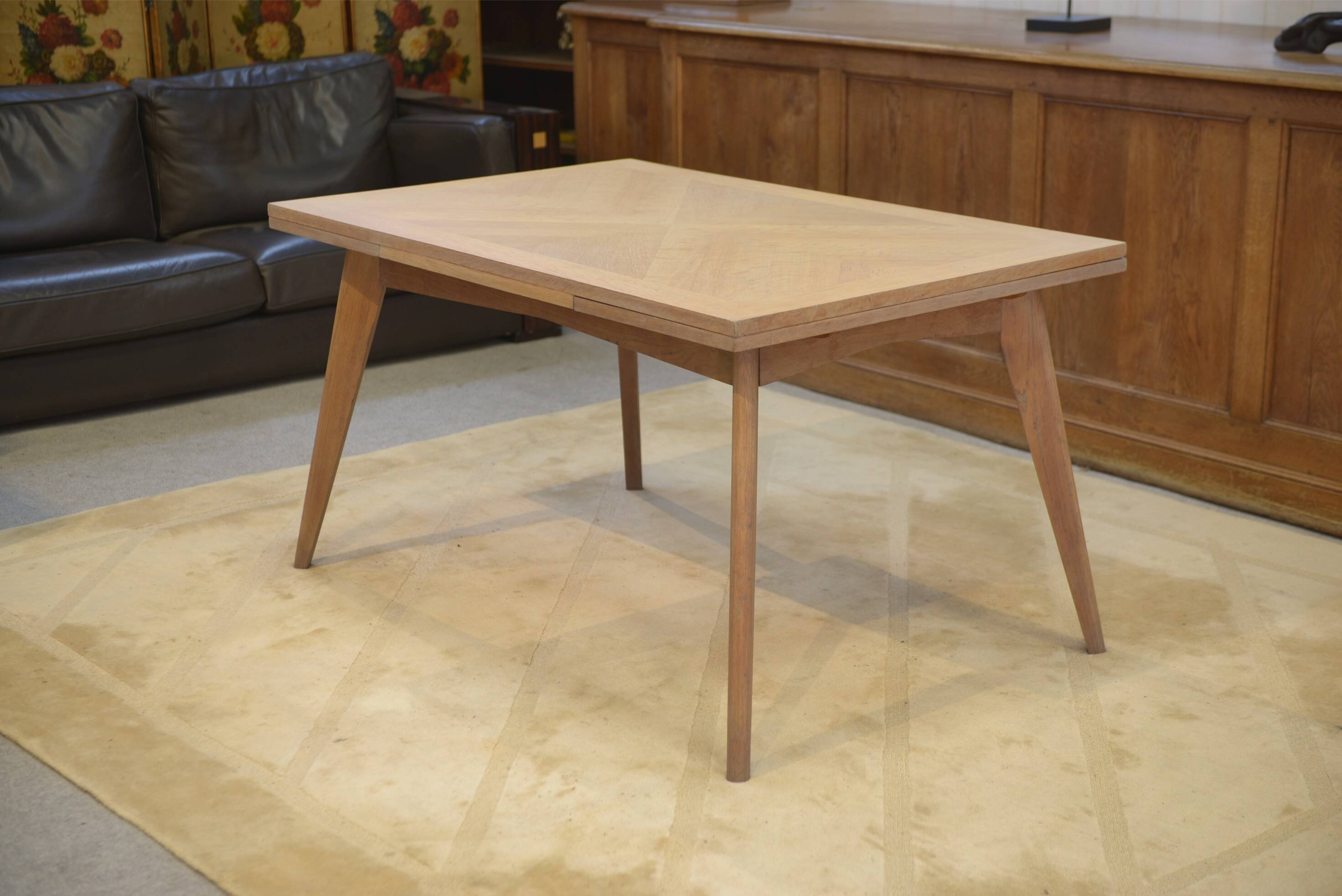Table en chêne cérusé 1960’s