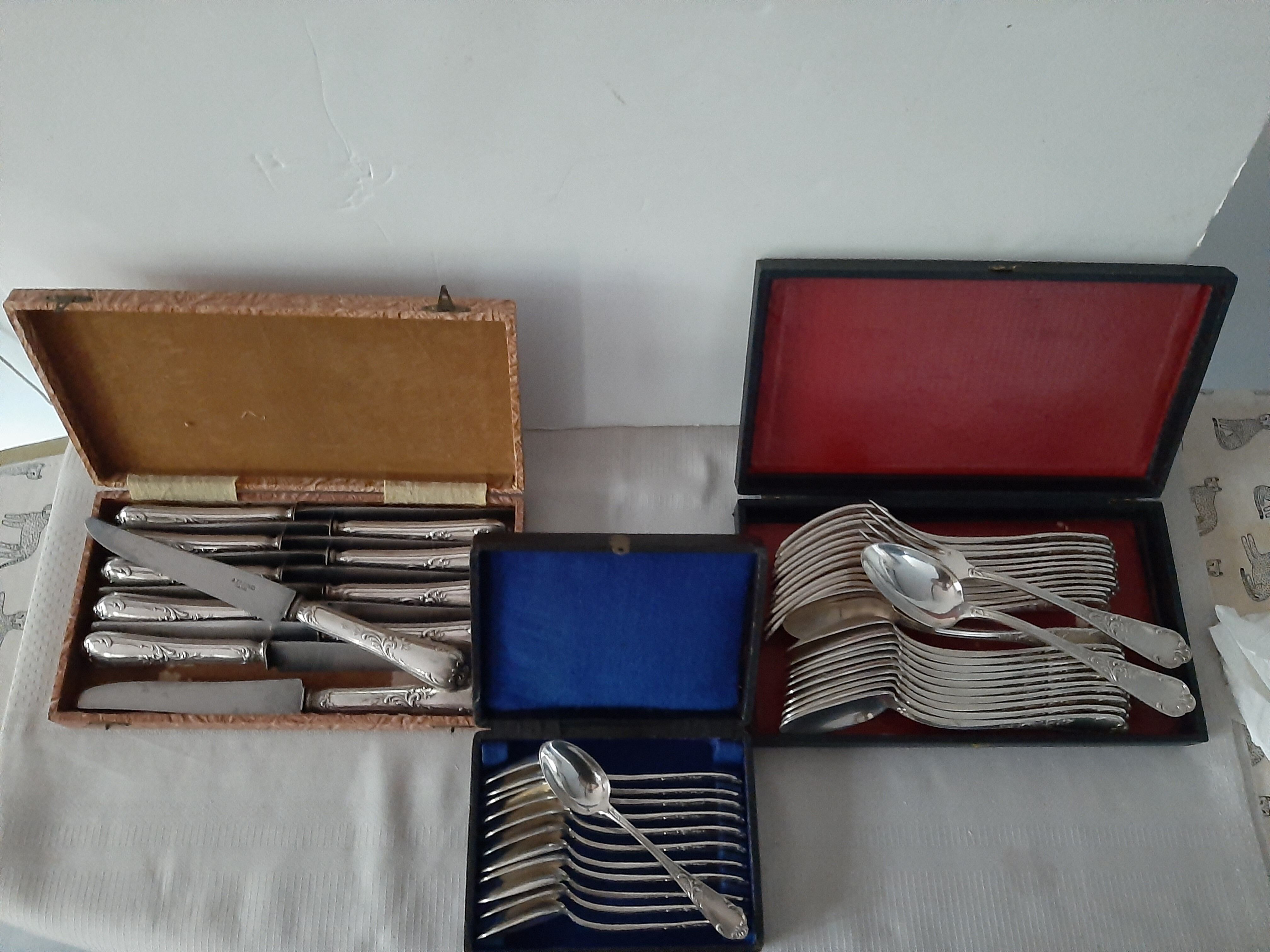 A.Frenais silver cutlery set 47 pieces